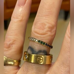 Rainbow Sapphire Band Ring